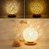 EVERSO LED Rattan Ball Night Light USB Table Lamp