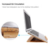 ICOZZIER Bamboo Foldable Laptop Stand Holder Adjustable Notebook Computer Tablet Desk