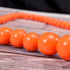 UDDEIN Bohemian Orange Big Round Long Wood Necklace & Pendent Handmade Chain Link Necklace For Women Bib Beads Party Jewelry