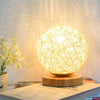 EVERSO LED Rattan Ball Night Light USB Table Lamp