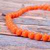 UDDEIN Bohemian Orange Big Round Long Wood Necklace & Pendent Handmade Chain Link Necklace For Women Bib Beads Party Jewelry