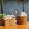 BAKMU Handmade Rattan Tissue Box Cover