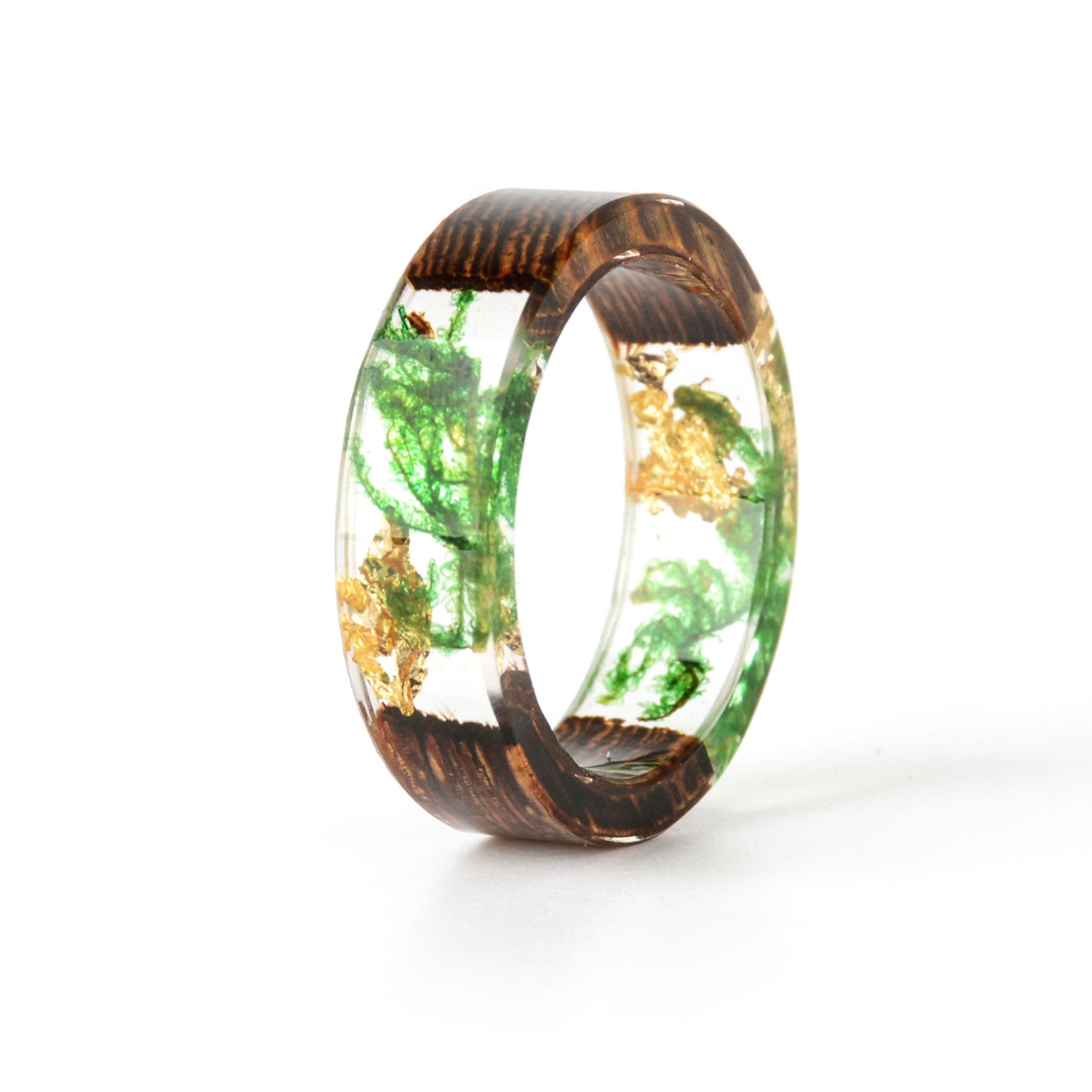 Amazon.com: Mozzin Wood Rings Wooden Band For Men and Women, 8mm Natural  Hardwood Ring, Comfort Fit, Heart Beat Motif Inlaid : Handmade Products