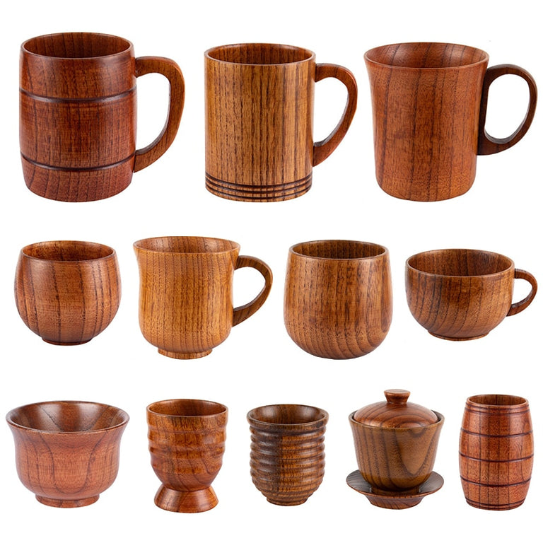 Wooden Big Belly Cups Handmade Natural Spruce Wood Cups – NILE VALLEY  INVESTMENTS LLC